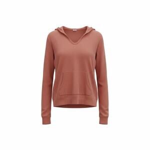 Lou & Grey for LOFT Dusty Rose Hooded Tunic Small Long Sleeve Lightweight